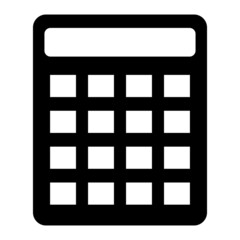 Vector Calculator Glyph Icon Design