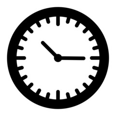 Vector Clock Glyph Icon Design