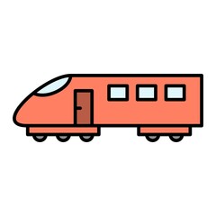 Vector Train Filled Outline Icon Design