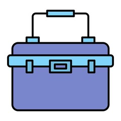Vector Ice Box Filled Outline Icon Design