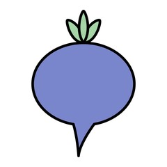 Vector Turnip Filled Outline Icon Design