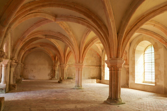 Bourgogne - Côte-d'Or - Abbaye de Fontenay -  La salle capitulaire
