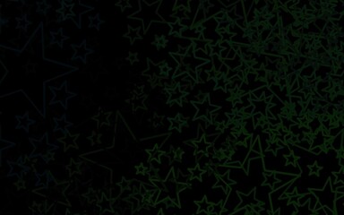 Dark Blue, Green vector pattern with christmas stars.