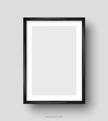 Wall picture black frame. Vector illustration