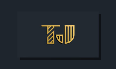 Elegant line art initial letter TJ logo.