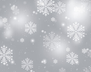 Silver abstract winter background, christmas design.