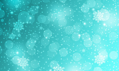 Snowflakes decor on abstract winter background.