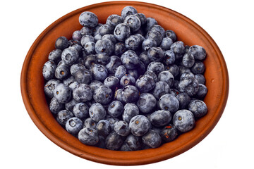 Fresh blueberry on white background. Texture blueberry berries close up
