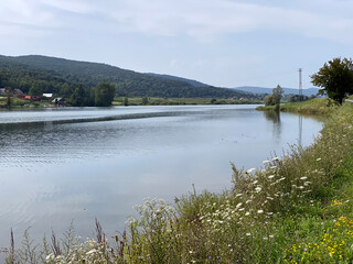 The accumulation lake of Sabljaci or artificial lake Sabljaci - Ogulin, Hrvatska (Umjetno jezero Sabljaci ili Akumulacijsko Jezero Sabljaci u blizini Ogulina, Hrvatska)