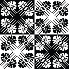 Seamless vector tiled pattern. Vintage Art Deco style geometric decorative background.
