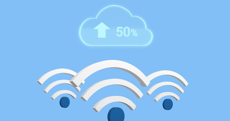Upload progress and wifi symbol 4k