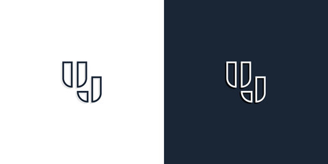 Abstract line art initial letters UJ logo.