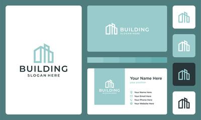 Architectural building real estate logo design template with initial letter i logo design vector illustration