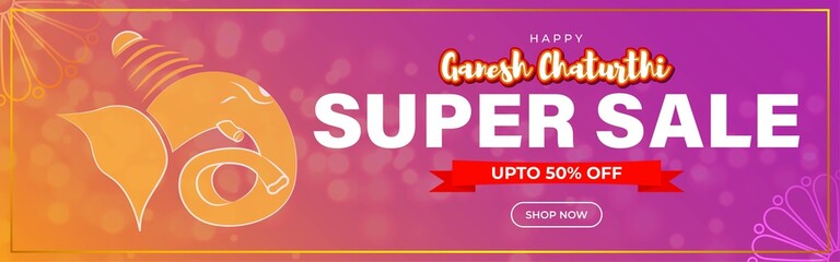 vector illustration for Ganesh Chaturthi sale banner