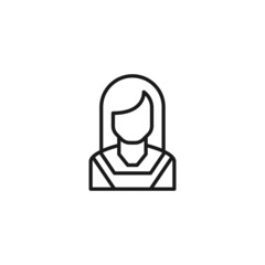 Line icon of seller or consultant in store
