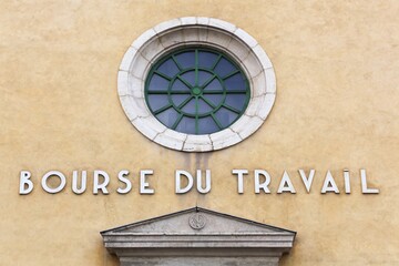 The labour exchanges building called bourse du travail in french language