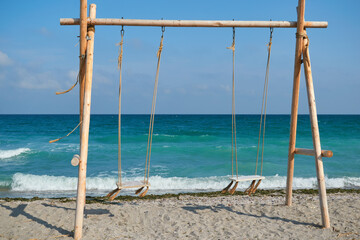 a swing on the Black Sea coast at Tuzla