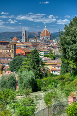 Fototapeta na wymiar Firenze vista dal Giardino delle Rose
