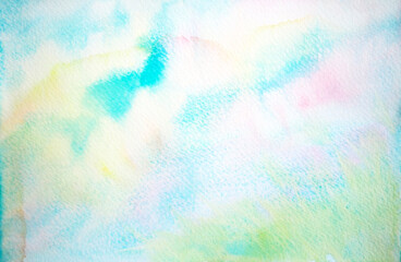 abstract blue white sky sea ocean wave color art watercolor painting background illustration design