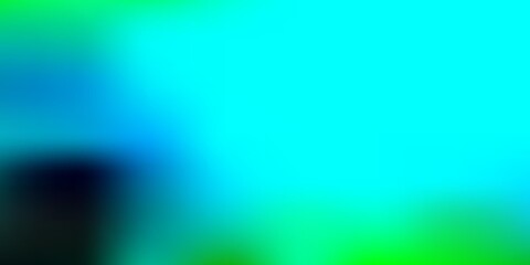 Light blue, green vector abstract blur backdrop.