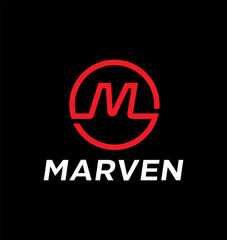 Fototapeta na wymiar Letter M logo design.