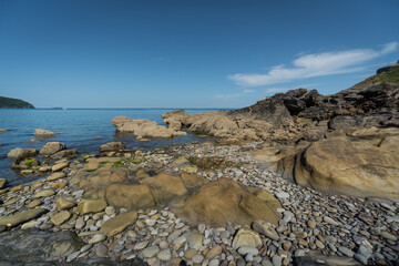 rocky coast of the sea