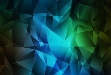 Fototapeta premium Dark Blue, Green vector low poly texture.