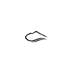 Landscape Hills, Mountain Peaks River Creek Minimalist Logo Design