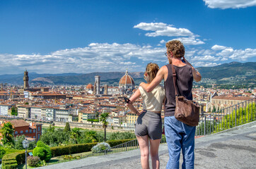 Coppia a piazzale Michelangelo, Firenze