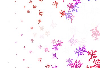 Light Blue, Red vector abstract backdrop with sakura.