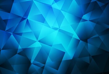 Obraz premium Dark BLUE vector polygonal template.