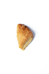 Fresh Pastries Isolated On White Background. Top View.