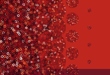 Light Red vector background with spots.