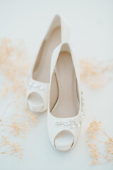 Fototapeta na wymiar Bridal Shoes Wedding Shoes