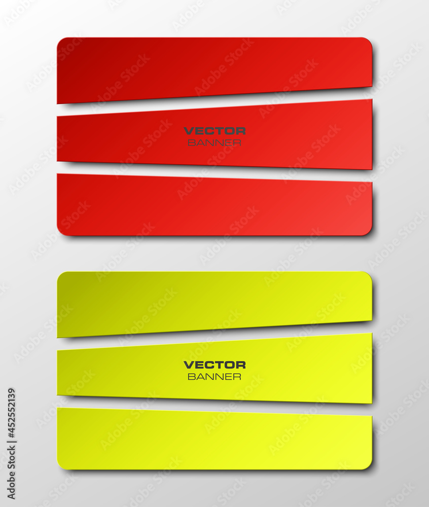 Poster abstract advertising banner. the original form as two form, overlapping. the flat image. advertising