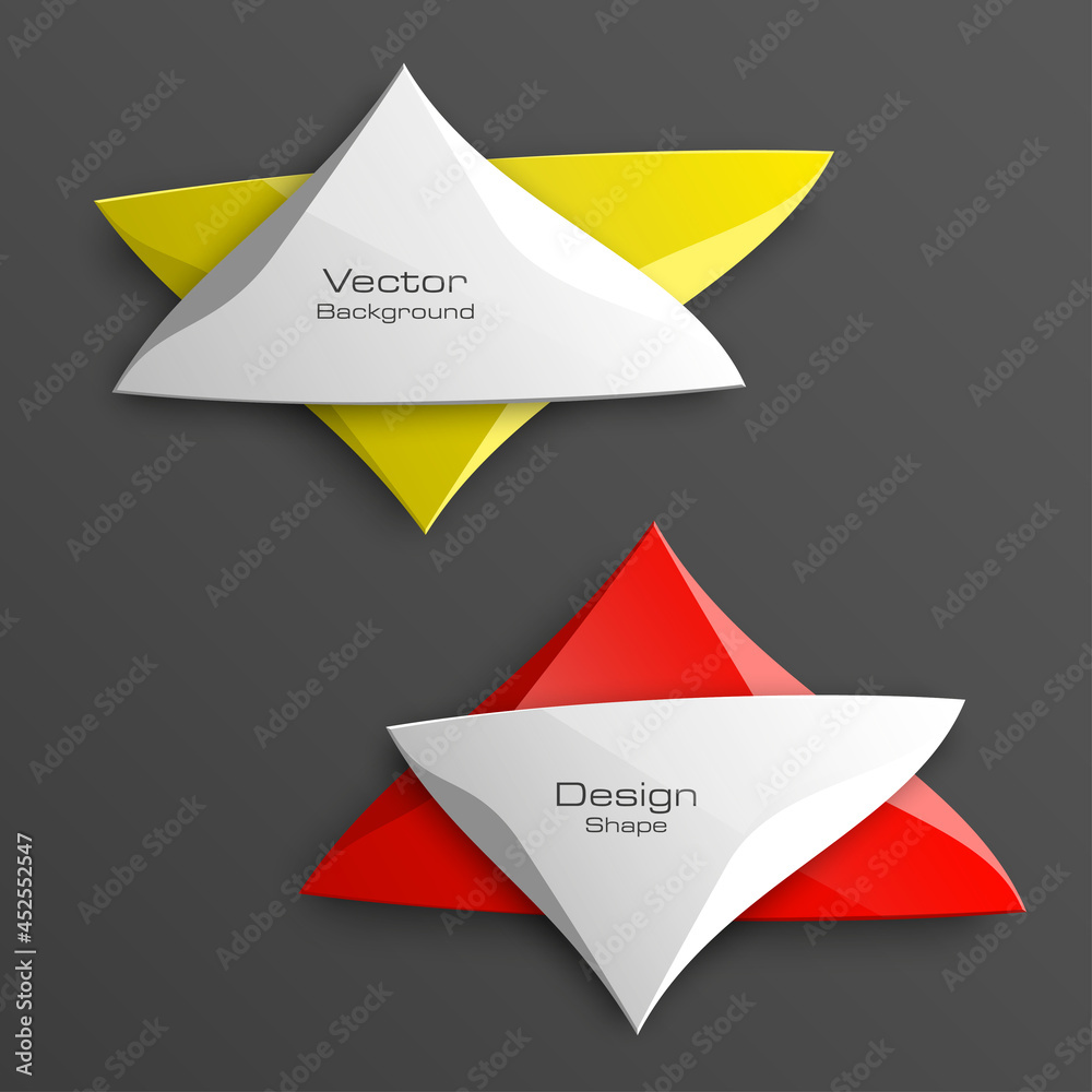 Poster abstract triangle banner set. the two triangle form advertising poster. the flat banner image. adver