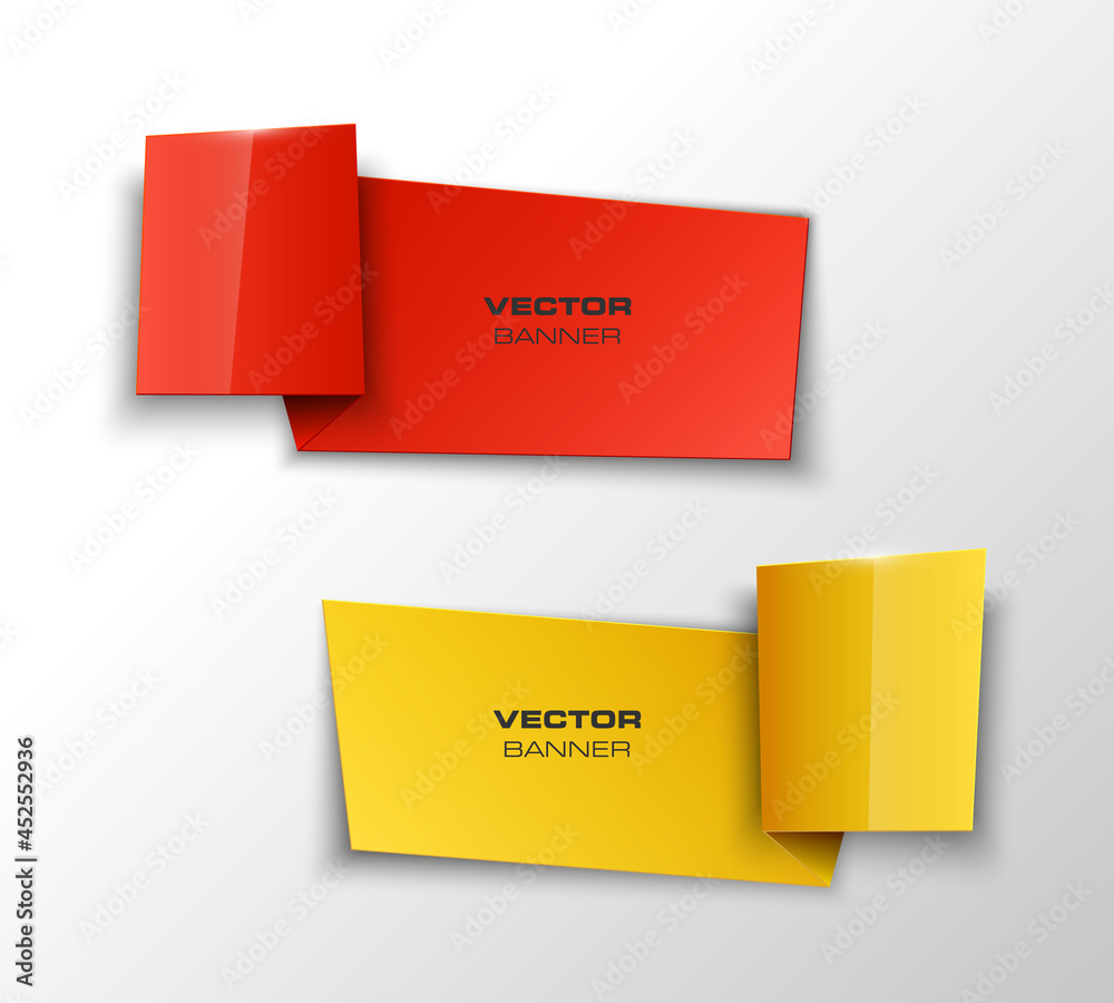 Poster abstract 3d banner set. place for your text shape. rectangle form two advertising banner poster. fla