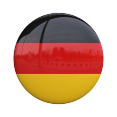 Obraz premium Germany national flag badge, nationality pin 3d rendering
