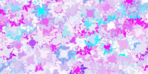 Obraz na płótnie Canvas Light Pink, Blue vector texture with random triangles.