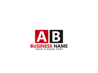 Letter AB logo, ab logo icon design vector for all kind of use - obrazy, fototapety, plakaty