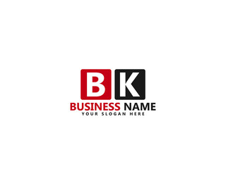 Letter BK logo, bk logo icon design vector for all kind of use - obrazy, fototapety, plakaty