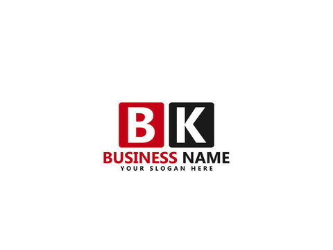 Letter BK logo, bk logo icon design vector for all kind of use