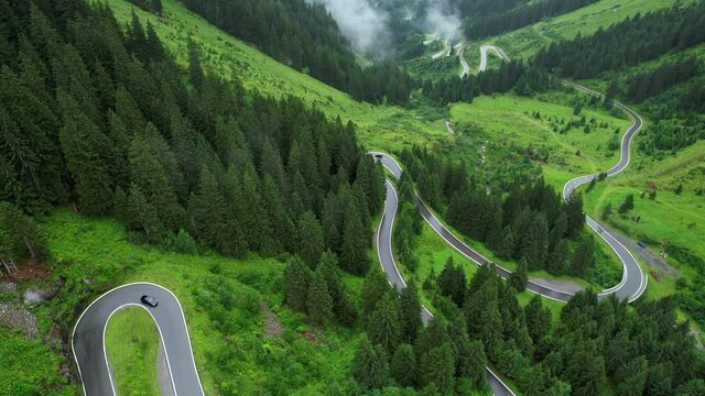 Amazing Silvretta High Alpine road in Austria