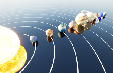 solar system planets illustration