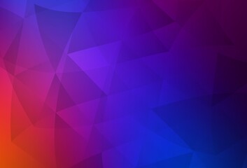 Obraz premium Light Blue, Red vector abstract polygonal background.