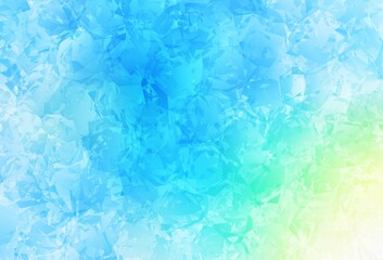 Light Blue, Green vector doodle pattern with roses, flowers.