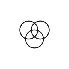 Line icon of intersecting circles