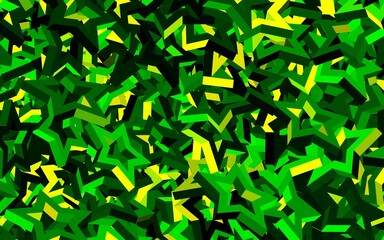 Dark Green, Yellow vector background with colored stars.