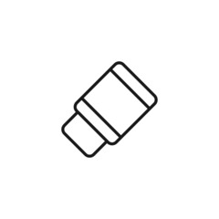 Line icon of eraser in graphic editor