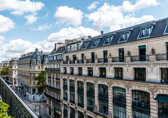 Fototapeta na wymiar View at Parisian apartment buildings in the center of Paris, France, Europe